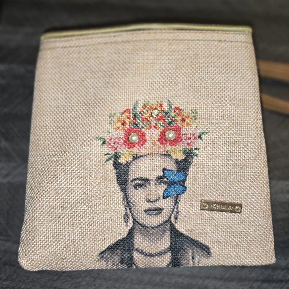 🦋Chula Pyramid Wristlet - Frida Kahlo Bohemian Bag! - Picture 3 of 6